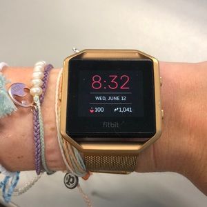 Fitbit Blaze w/ Gold and Multicolor Bands